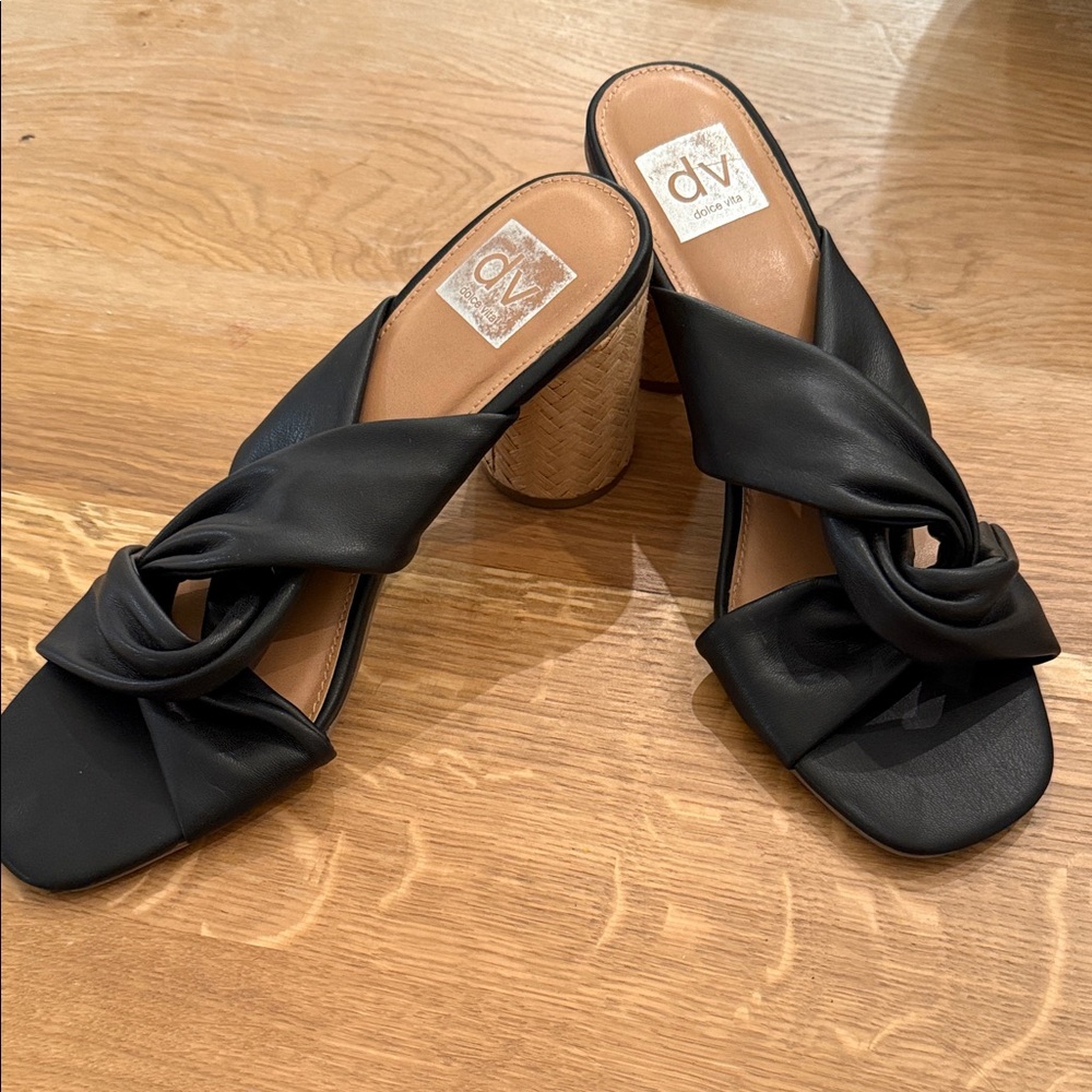 DV by Dolce Vita Black Knotted Mules